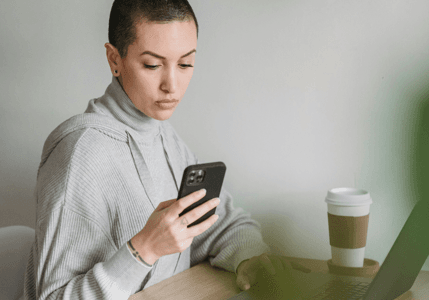 Customer bookmarking a restaurant’s online ordering page on a mobile phone